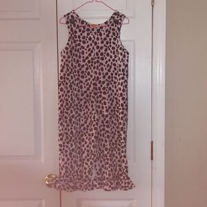 Turtle and Pumkin pink animal print soft fleece overall long romper  Sz 4/5